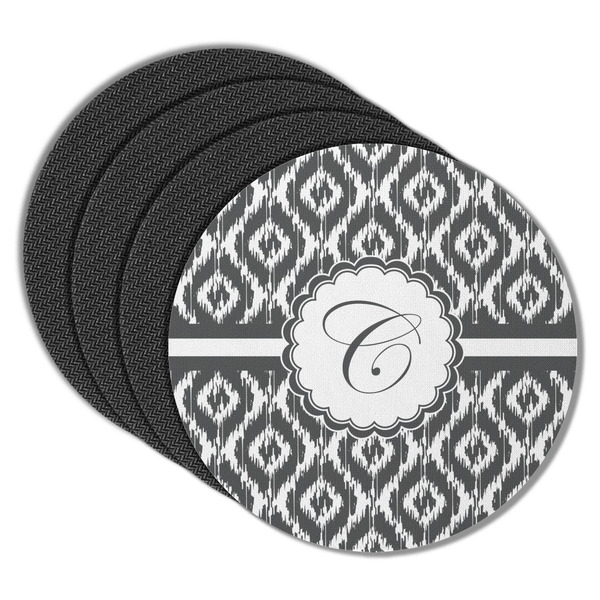 Ikat Round Coaster Rubber Back - Main