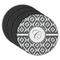 Ikat Round Rubber Backed Coasters - Set of 4 (Personalized)