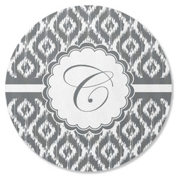 Ikat Round Rubber Backed Coaster (Personalized)