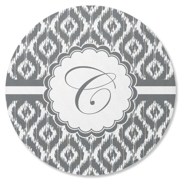 Custom Ikat Round Rubber Backed Coaster (Personalized)