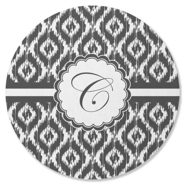 Ikat Round Coaster Rubber Back - Single