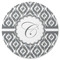 Ikat Round Rubber Backed Coaster (Personalized)