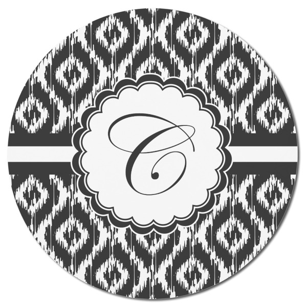 Ikat Round Fridge Magnet - FRONT