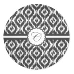 Ikat 5' Round Indoor Area Rug (Personalized)