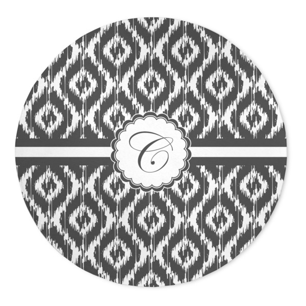 Custom Ikat 5' Round Indoor Area Rug (Personalized)