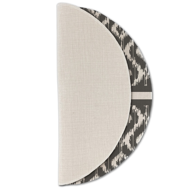 Ikat Round Linen Placemats - HALF FOLDED (single sided)