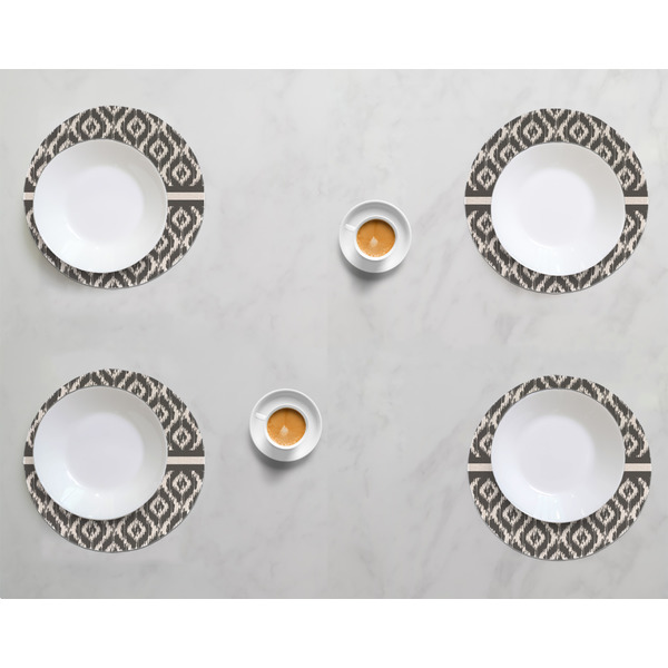 Ikat Round Linen Placemats - LIFESTYLE (set of 4)