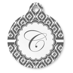 Ikat Round Pet ID Tag (Personalized)