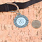 Ikat Round Pet ID Tag - Large - In Context