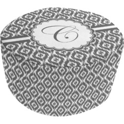 Ikat Round Pouf Ottoman (Personalized)