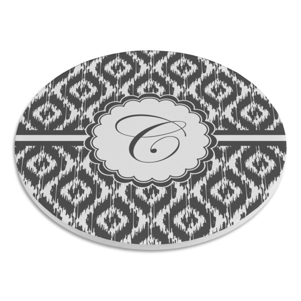 Ikat Round Stone Trivet - Angle View