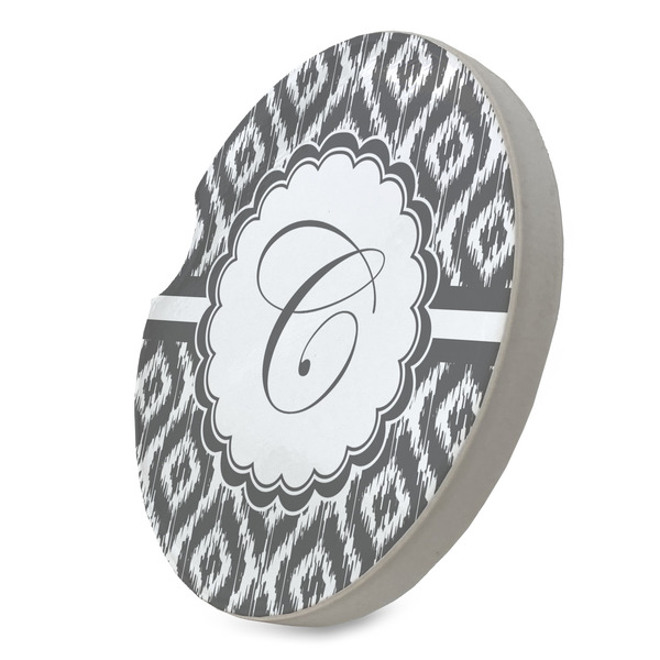 Ikat Sandstone Car Coaster - STANDING ANGLE