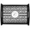 Ikat Black Wooden Tray - Large (Personalized)