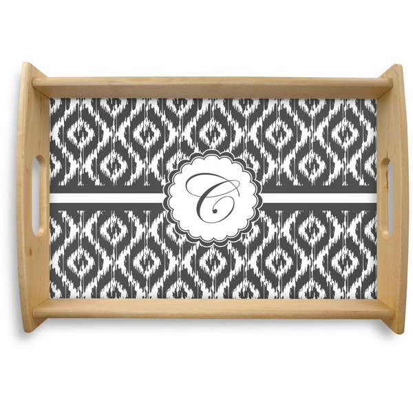 Custom Ikat Natural Wooden Tray - Small (Personalized)