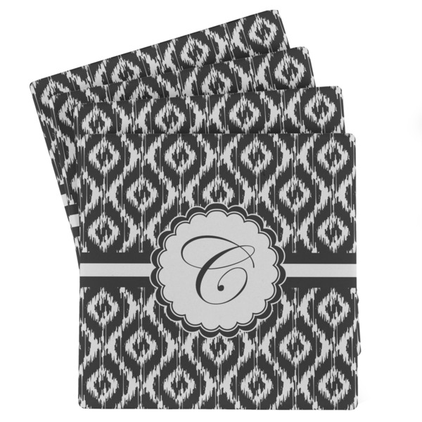 Custom Ikat Absorbent Stone Coasters - Set of 4 (Personalized)