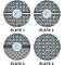 Ikat Set of Lunch / Dinner Plates (Approval)