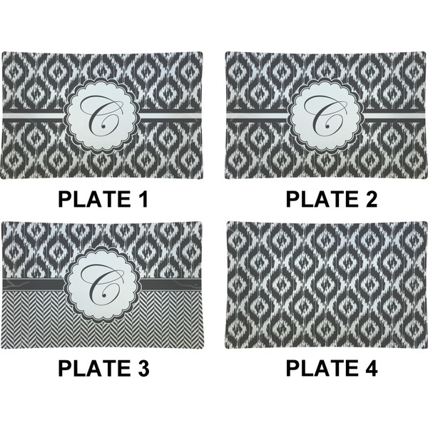 Ikat Set of Rectangular Dinner Plates (Approval)
