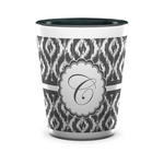 Ikat Ceramic Shot Glass - 1.5 oz - Two Tone - Set of 4 (Personalized)