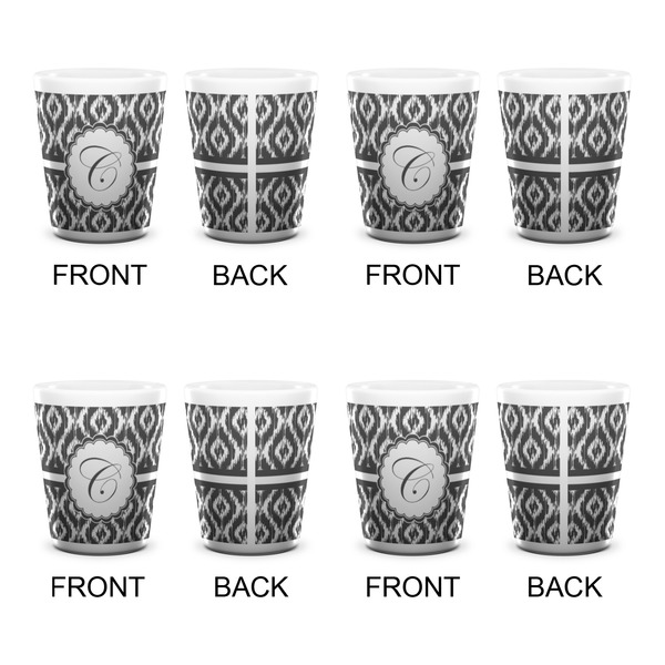 Ikat Shot Glass - White - Set of 4 - APPROVAL