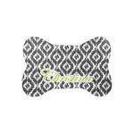 Ikat Bone Shaped Dog Food Mat (Small) (Personalized)