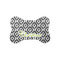Ikat Bone Shaped Dog Food Mat (Small) (Personalized)