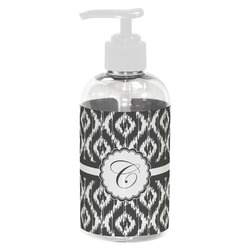Ikat Plastic Soap / Lotion Dispenser (8 oz - Small - White) (Personalized)