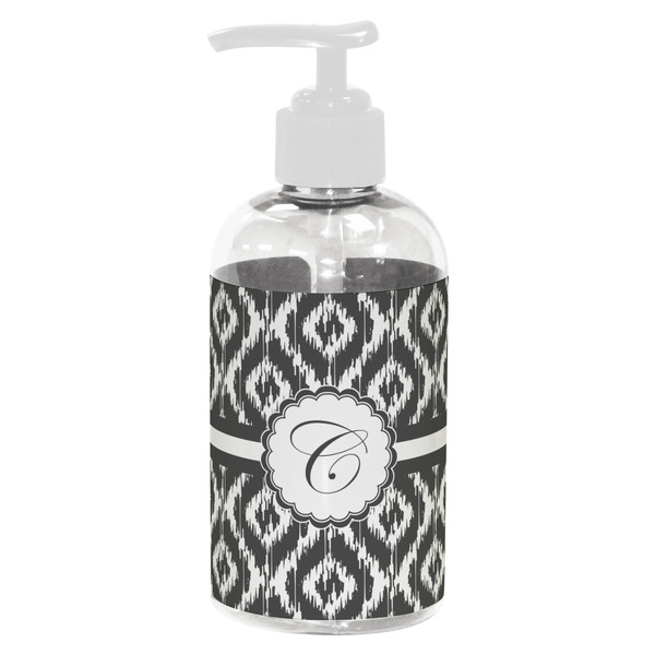 Custom Ikat Plastic Soap / Lotion Dispenser (8 oz - Small - White) (Personalized)