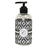 Ikat Plastic Soap / Lotion Dispenser (8 oz - Small - Black) (Personalized)