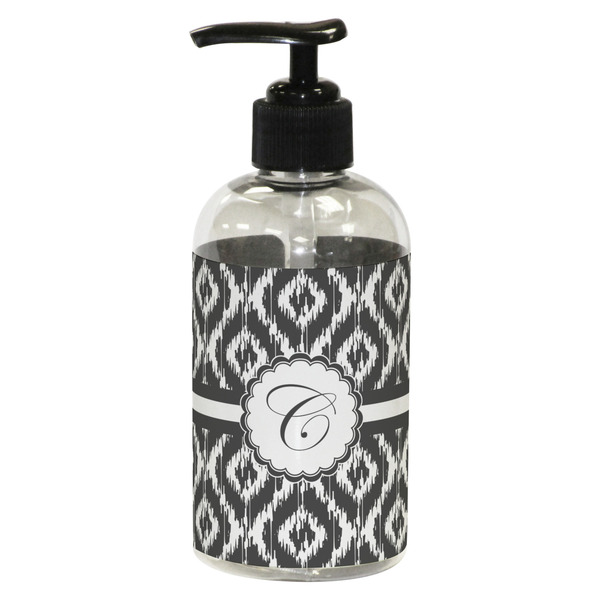 Custom Ikat Plastic Soap / Lotion Dispenser (8 oz - Small - Black) (Personalized)
