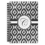 Ikat Spiral Notebook - 7x10 w/ Initial