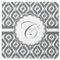 Ikat Square Rubber Backed Coaster (Personalized)