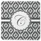 Ikat Square Rubber Backed Coaster (Personalized)