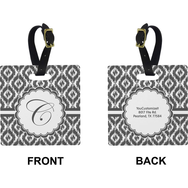 Ikat Square Luggage Tag (Front + Back)