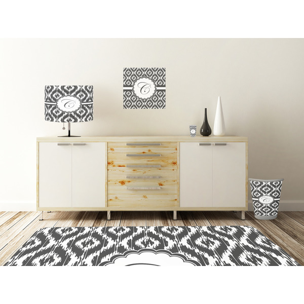 Ikat Square Wall Decal Wooden Desk
