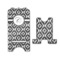 Ikat Stylized Phone Stand - Front & Back - Large