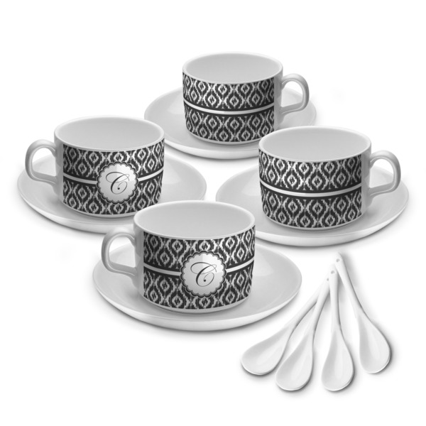 Custom Ikat Tea Cup - Set of 4 (Personalized)