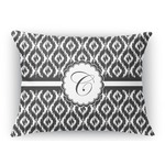 Ikat Rectangular Throw Pillow Case (Personalized)