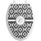 Ikat Toilet Seat Decal - Elongated (Personalized)