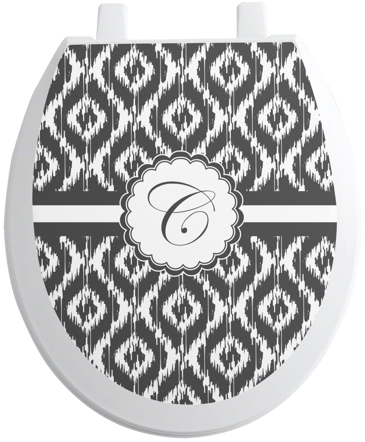 Ikat Toilet Seat Decal Round (Personalized) YouCustomizeIt