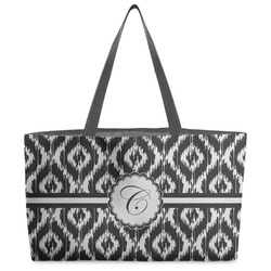 Ikat Beach Totes Bag - w/ Black Handles (Personalized)