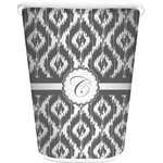 Ikat Waste Basket - Double Sided (White) (Personalized)