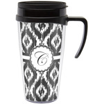 Ikat Acrylic Travel Mug with Handle (Personalized)