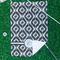Ikat Waffle Weave Golf Towel - In Context
