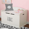 Ikat Wall Monogram on Toy Chest