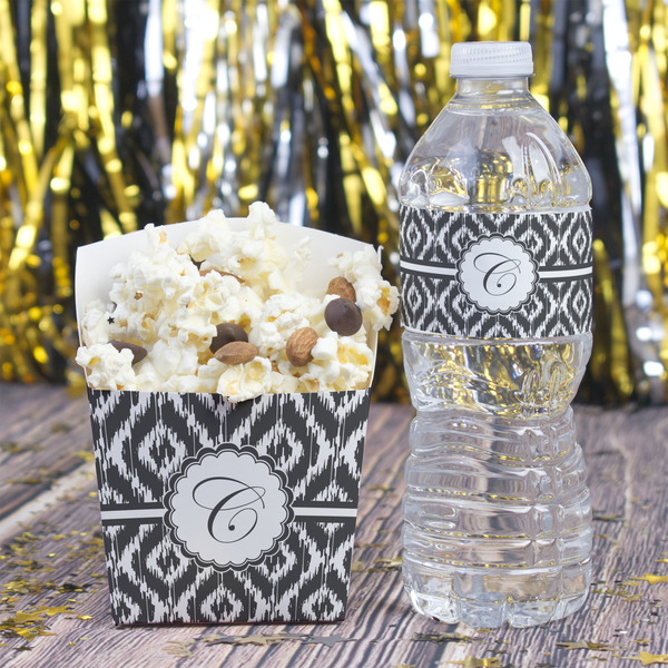 Ikat Water Bottle Label - w/ Favor Box