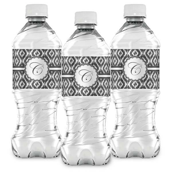 Ikat Water Bottle Labels - Front View
