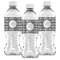 Ikat Water Bottle Labels - Front View
