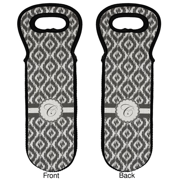 Ikat Wine Tote Front & Back