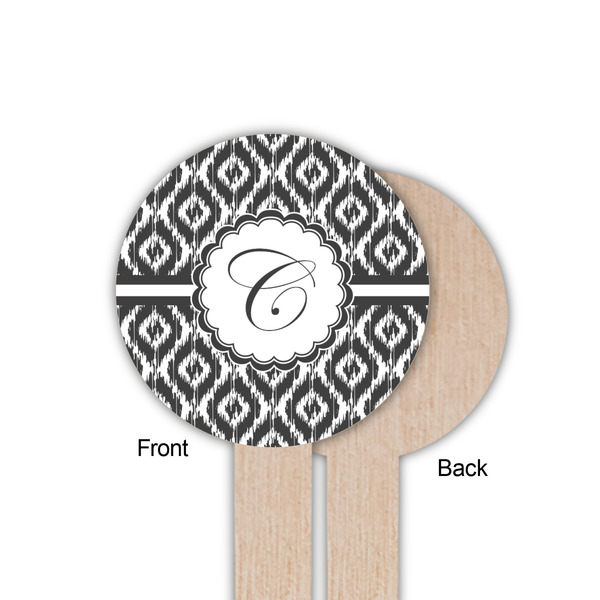 Ikat Wooden 6" Food Pick - Round - Single Sided - Front & Back