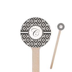 Ikat 6" Round Wooden Stir Sticks - Double Sided (Personalized)